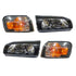 Toyota Corolla RSI (96-98) Black Crystal Headlights Including Corner Lamps