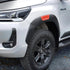 Toyota Hilux Revo (16-On) Matte Black With Red OEM Style Plastic Wheel Arch