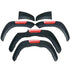 Toyota Hilux Revo (16-On) Matte Black With Red OEM Style Plastic Wheel Arch