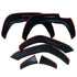 Toyota Hilux Revo (16-On) Matte Black With Red OEM Style Plastic Wheel Arch