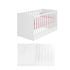 Trinity 2 in 1  Convertible Baby Cot to Bed - White with Mattress