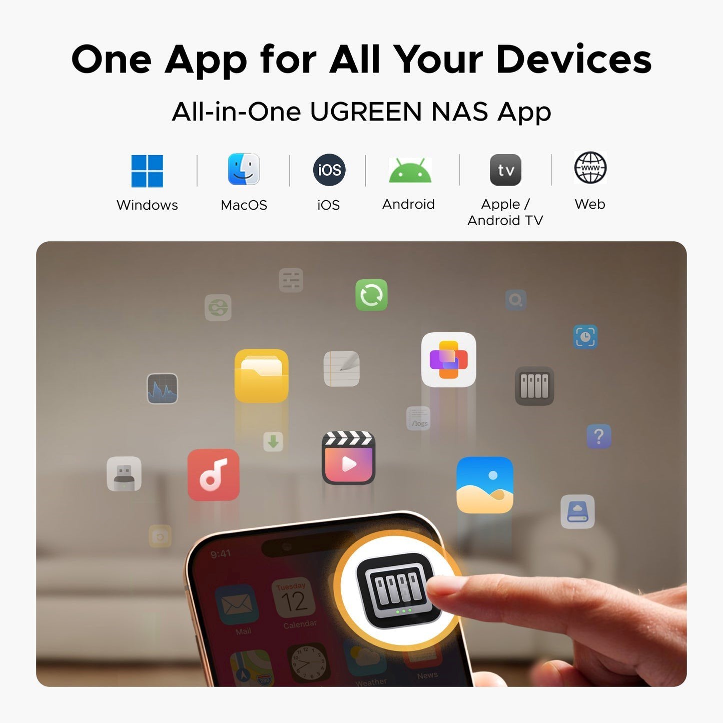 UGREEN NASync DH2300 2-Bay Desktop NAS, Support Capacity 60TB (Diskless), Remote Access, AI Photo Album, Beginner Friendly System, 4GB LPDDR4X RAM,1GbE, 4K HDMI, Network Attached Storage(Diskless) | SKU UG-DH2300