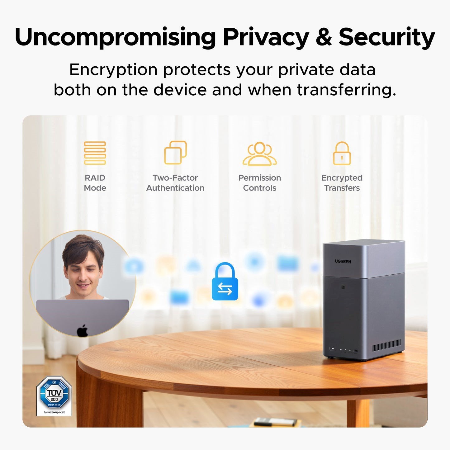 UGREEN NASync DH2300 2-Bay Desktop NAS, Support Capacity 60TB (Diskless), Remote Access, AI Photo Album, Beginner Friendly System, 4GB LPDDR4X RAM,1GbE, 4K HDMI, Network Attached Storage(Diskless) | SKU UG-DH2300