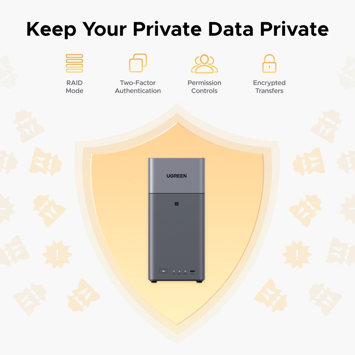 UGREEN NASync DH2300 2-Bay Desktop NAS, Support Capacity 60TB (Diskless), Remote Access, AI Photo Album, Beginner Friendly System, 4GB LPDDR4X RAM,1GbE, 4K HDMI, Network Attached Storage(Diskless) | SKU UG-DH2300