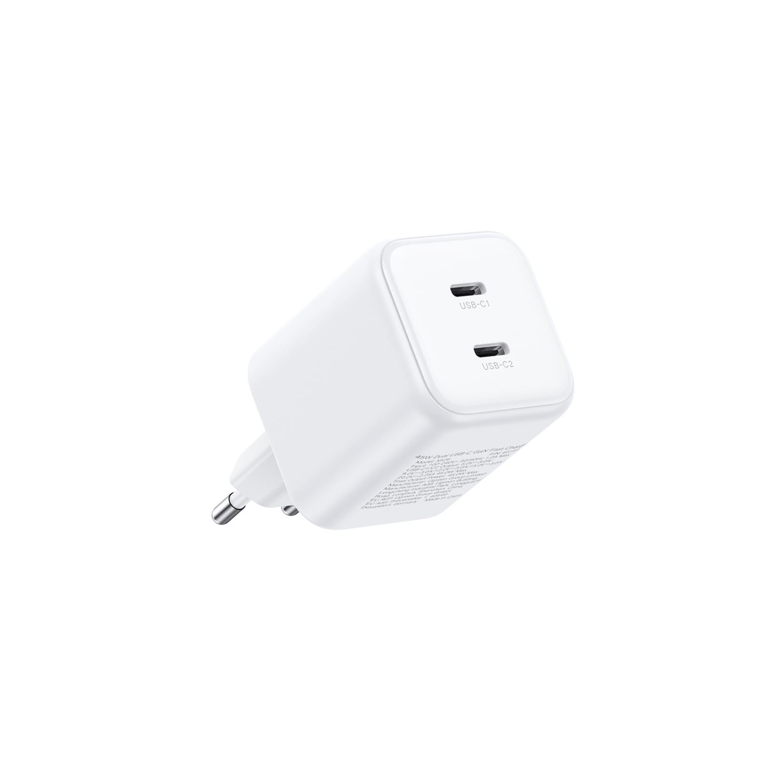 UGREEN 2 Port GaN PD Wall Charger 45W - White