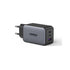 UGREEN Nexode 3 Port PD/USB Wall Charger 65W - Grey & Black