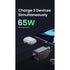 UGREEN Nexode 3 Port PD/USB Wall Charger 65W - Grey & Black