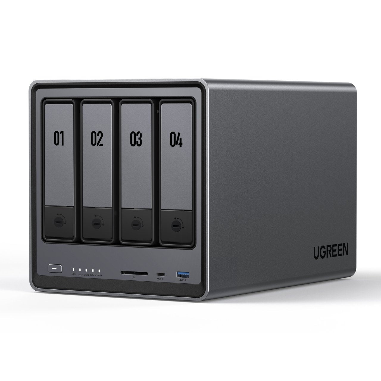 UGREEN NASync DXP4800 Plus 4-Bay Desktop NAS, Intel Pentium Gold 8505 5-Core CPU, 8GB DDR5 RAM, 128G SSD, 1 * 10GbE, 1 * 2.5GbE, 2 * M.2 NVMe Slots, 4K HDMI, Network Attached Storage (Diskless) | SKU UG-XP4800P