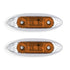 Universal Cressida Orange & Chrome Oval LED Side Marker – 100x33mm (Pair)