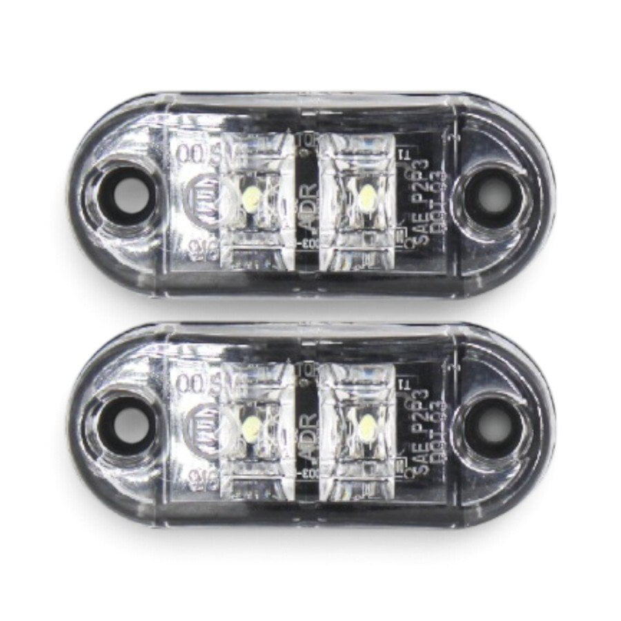 GUNMANSA Universal Cressida Clear Oval LED Side Marker – 65x27mm (pair)