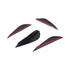 Universal Gloss Black Plastic Front or Rear Bumper Cannards (pair)