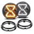 Universal 7 Inch Jeep Style Dynamic Start Up DRL LED Projector Headlight Plus Mounting Bracket (4-Piece)
