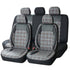 Universal GTI Tartan Fabric Car Seat Covers - Front & Rear Full Set (Black)