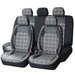 Universal GTI Tartan Fabric Car Seat Covers - Front & Rear Full Set (Black)