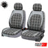 Universal GTI Tartan Style Car Seat Covers - Front & Rear Full Set (Grey)