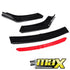 Universal Gloss Black 4-Piece Front Spoiler With Red Lip