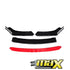 Universal Gloss Black 4-Piece Front Spoiler With Red Lip