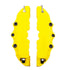 Universal Plastic Brake Caliper Covers - Yellow (Small)