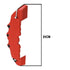Universal Plastic Brake Caliper Covers - Red (Small)