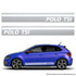 Universal VW Polo TSI Vinyl Stripe Sticker Kit (Silver)