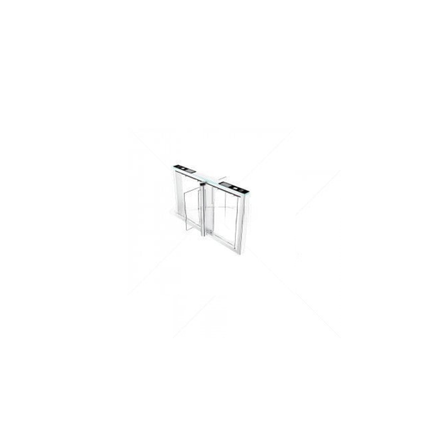 ZKTeco Comet Series - S1200 Swing Barrier - Face QR & RFID Part No: LK488-1
