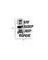 UNIVERSAL EAT SLEEP JEEP REPEAT STICKER