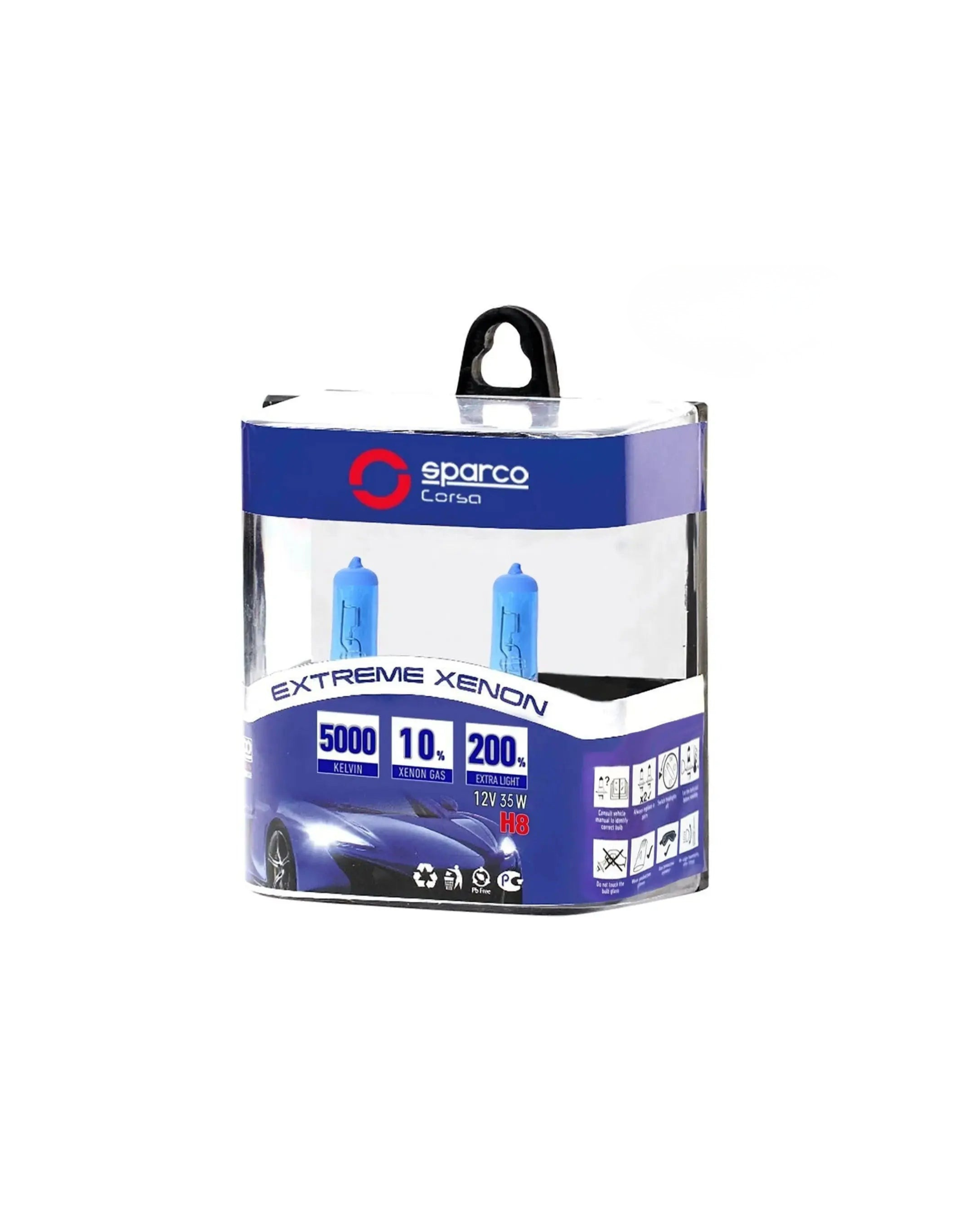 Sparco Extreme Xenon Super White Halogen Bulbs - H8