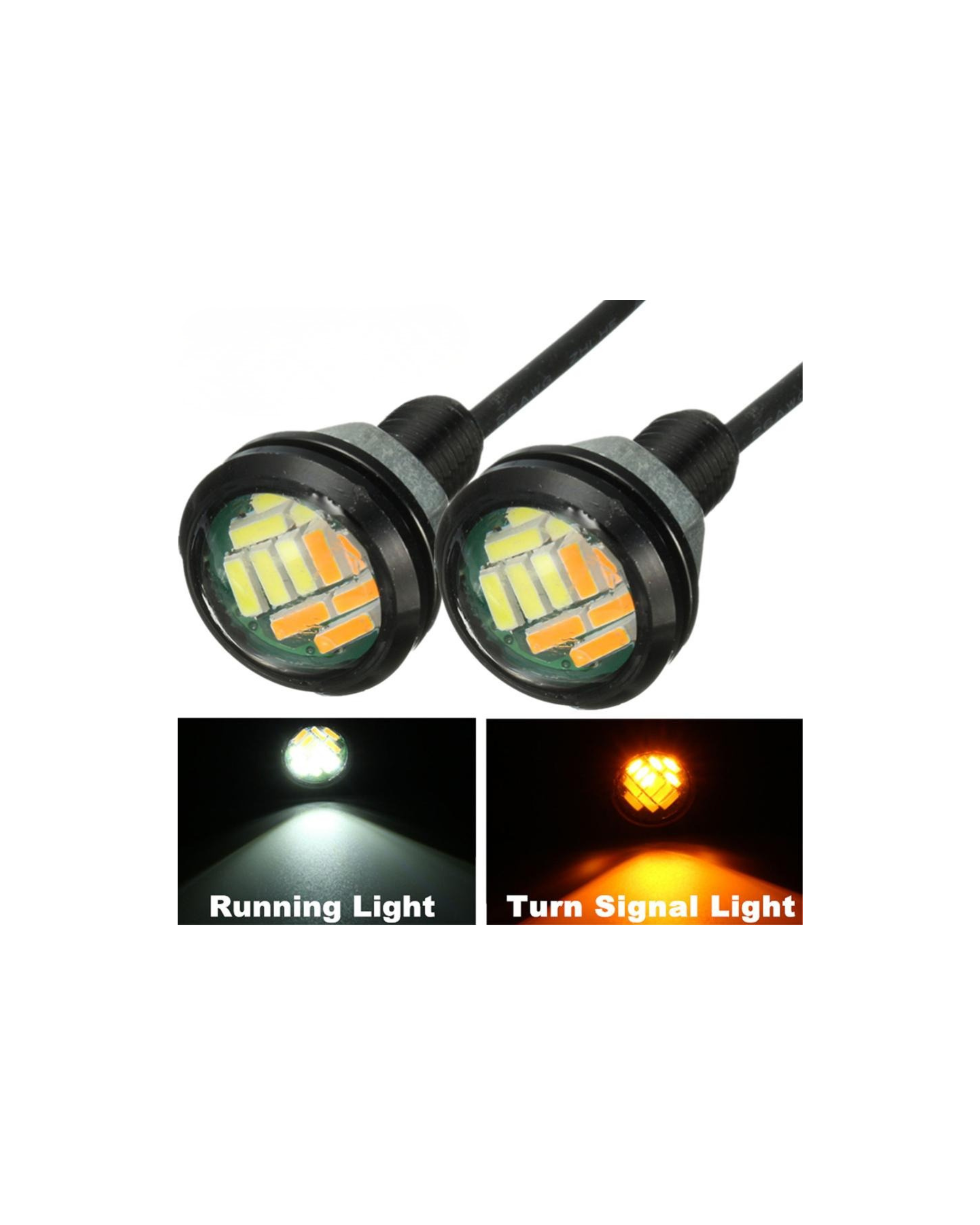 12 SMD 2-in1 Eagle Eye Bulb With Turning Signal