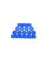 17mm - Silicone Protective Wheel Nut Covers (Blue)