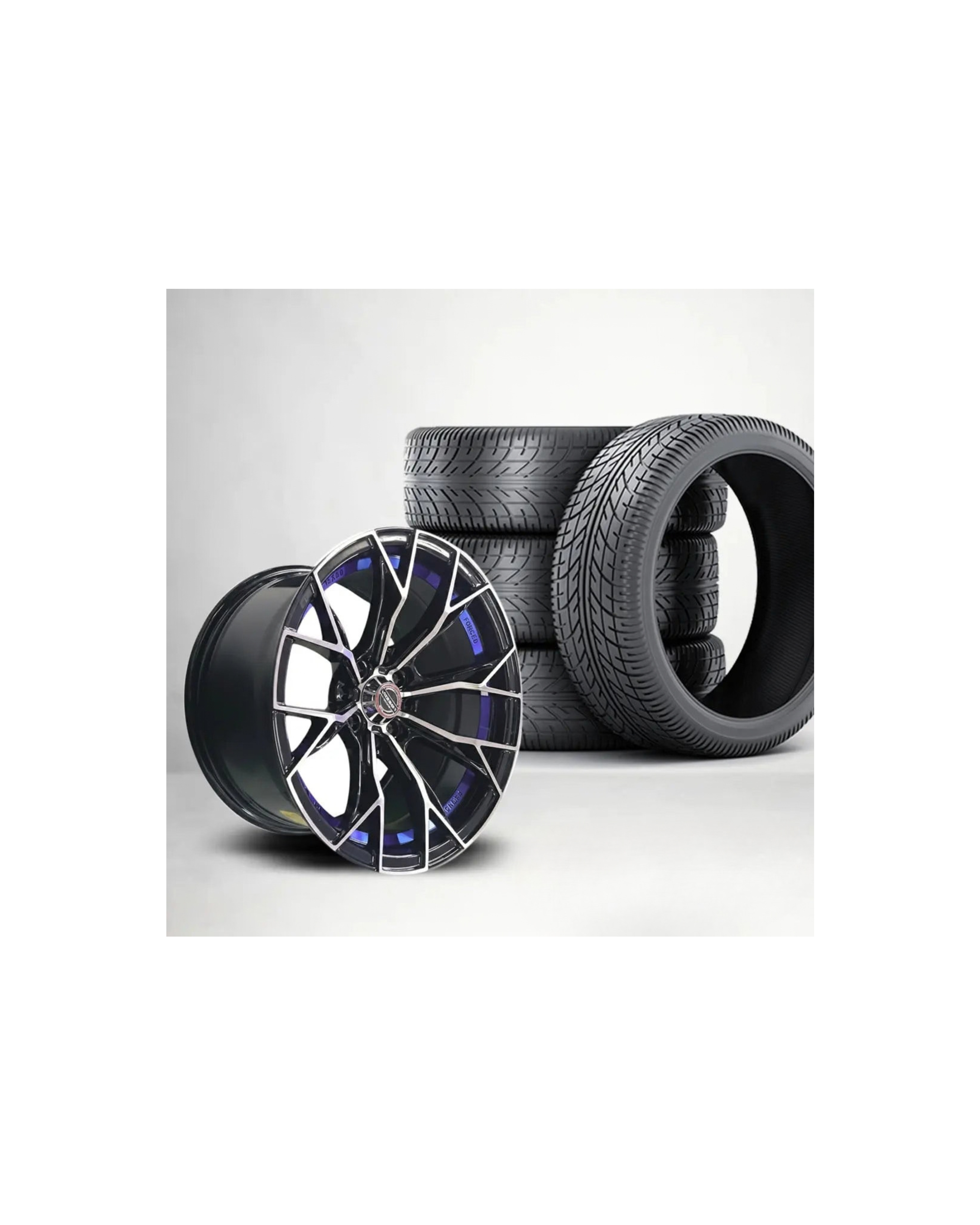 15 Inch MX134-BL VSN Concave Wheels & Tyre Combo - (4x100/ 4x114.3 PCD)