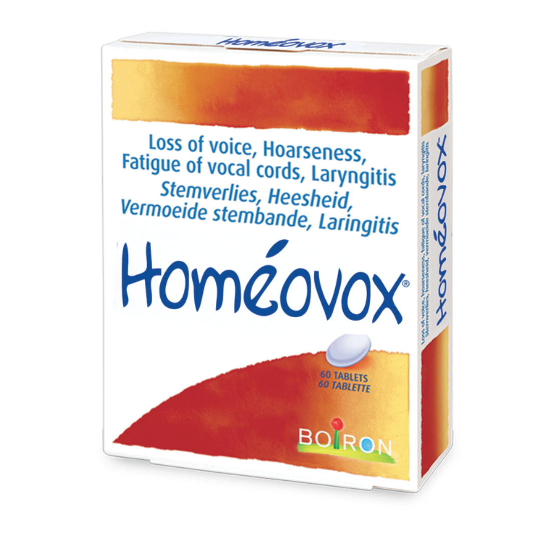 Boiron Homeovox | Non-Drowsy Vocal Strain | 60 Tablets