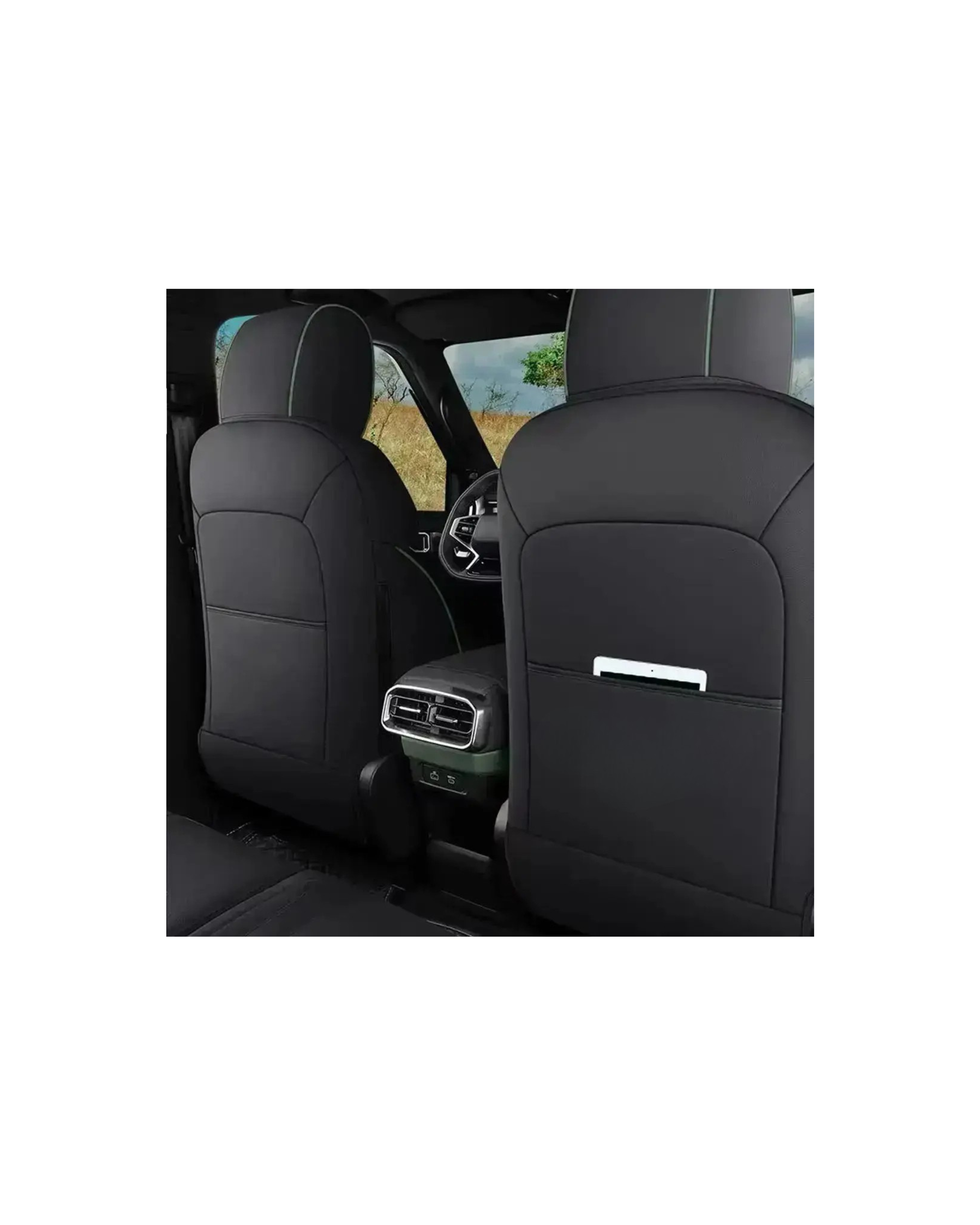 Jetour T2 (25-On) Premium Luxury Car Seat Covers - Front & Rear Full Set (Black & Grey)