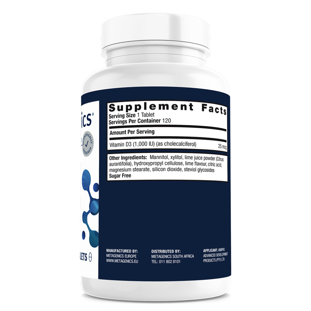 Metagenics D3 1000 | Healthy Bone Strength | 120 Tablets