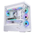 Lian Li V100 ATX Mid-Tower PC Case, 4 x 120mm ARGB PWM Fans Pre-Installed, LED RGB Strip, Display Platform with Tempered Glass, Support 415mm GPUs, 360mm Radiator, Optimized Airflow - White (V100RW) | SKU CS-V100WX4