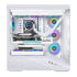 Lian Li V100 ATX Mid-Tower PC Case, 4 x 120mm ARGB PWM Fans Pre-Installed, LED RGB Strip, Display Platform with Tempered Glass, Support 415mm GPUs, 360mm Radiator, Optimized Airflow - White (V100RW) | SKU CS-V100WX4