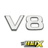 V8 Chrome Badge