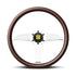 Momo VSUPGPRIMZ35 Super Grande Prix 350mm Wood & Silver Steering Wheel