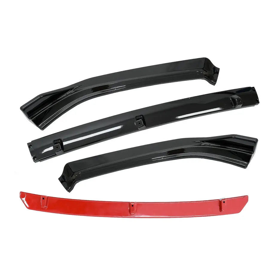 Suitable To Fit - VW Polo 6 / 7 TSI Gloss Black 4-Piece Front Lip Spoiler