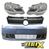 Suitable To Fit - VW Polo Vivo (10-19) Silverline Plastic Upgrade Front Bumper With Headlight & Fogs