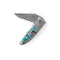 Stainless Steel Pocket Knife with Imitation Stone Inlay