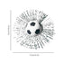 3D Simulation Soccer Ball Window Crack Sticker Set