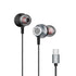 Yookie YTL-11 Wired Earphones Type-C - Black/Silver