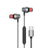 Yookie YTL-11 Wired Earphones Type-C - Black/Silver