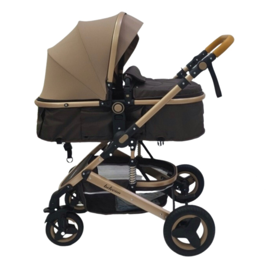 Emerald Baby Monaco Car Seat + 2 in 1 Belecoo Stroller (Khaaki)