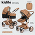 2 in 1 Kidilo 609 Egg Stroller with Bassinet + Nappy Bag