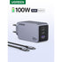 UGREEN 3 Port Wall Charger 100W With Cable - Grey