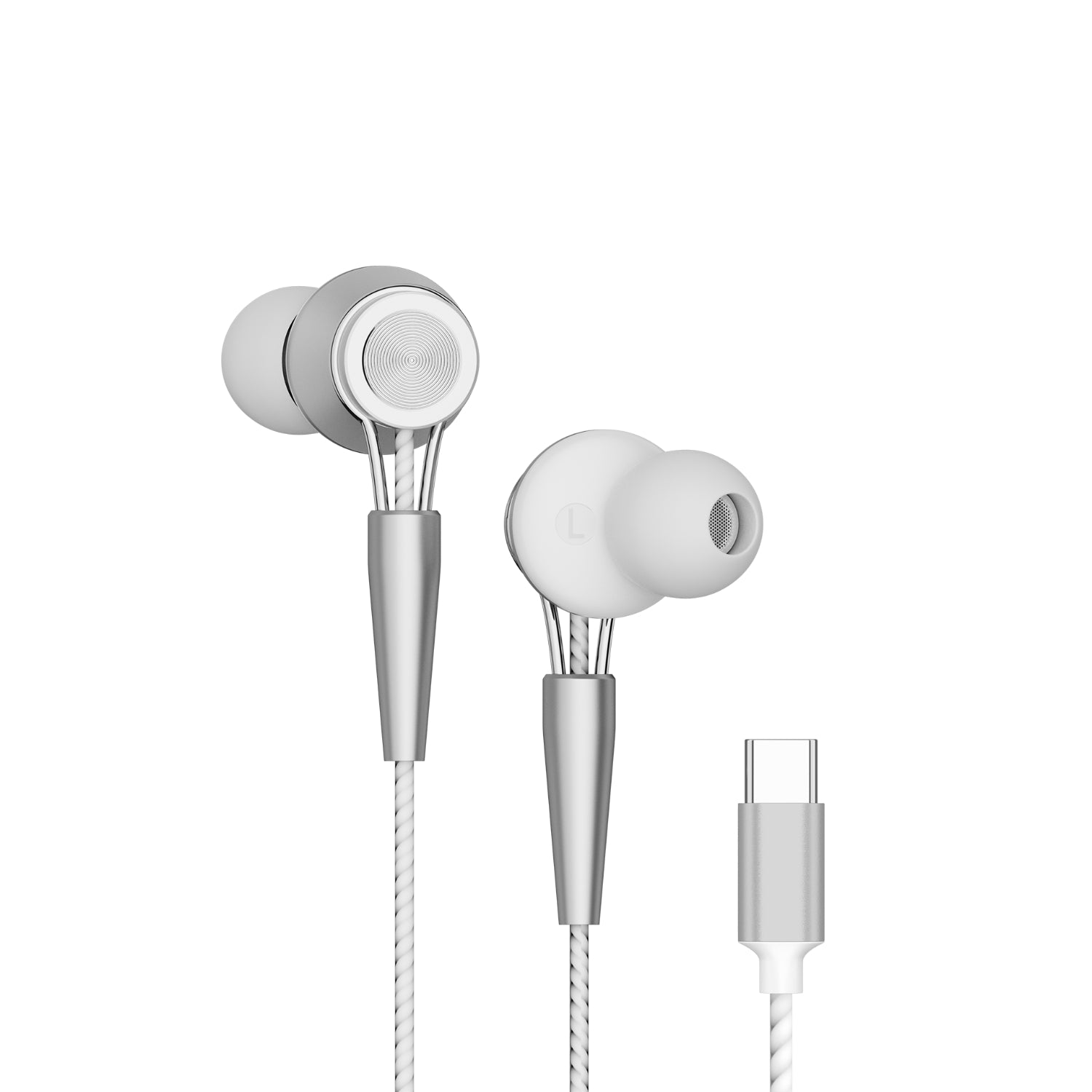 Yookie YTL-15 Wired Earphones Type-C - Black/Metal