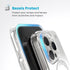 Speck Presidio Perfect Clear MagSafe Case - Apple iPhone 16 Pro - Clear & Chrome
