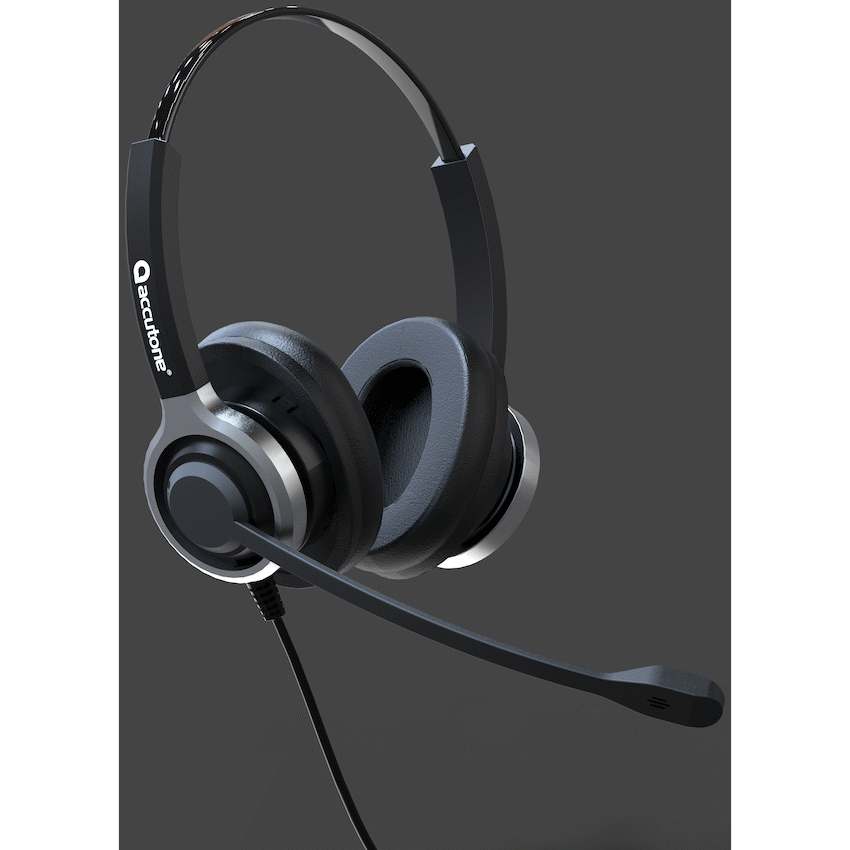 Accutone Audio WB610MKII Binaural Headset - Noise Cancelling - QD Connector