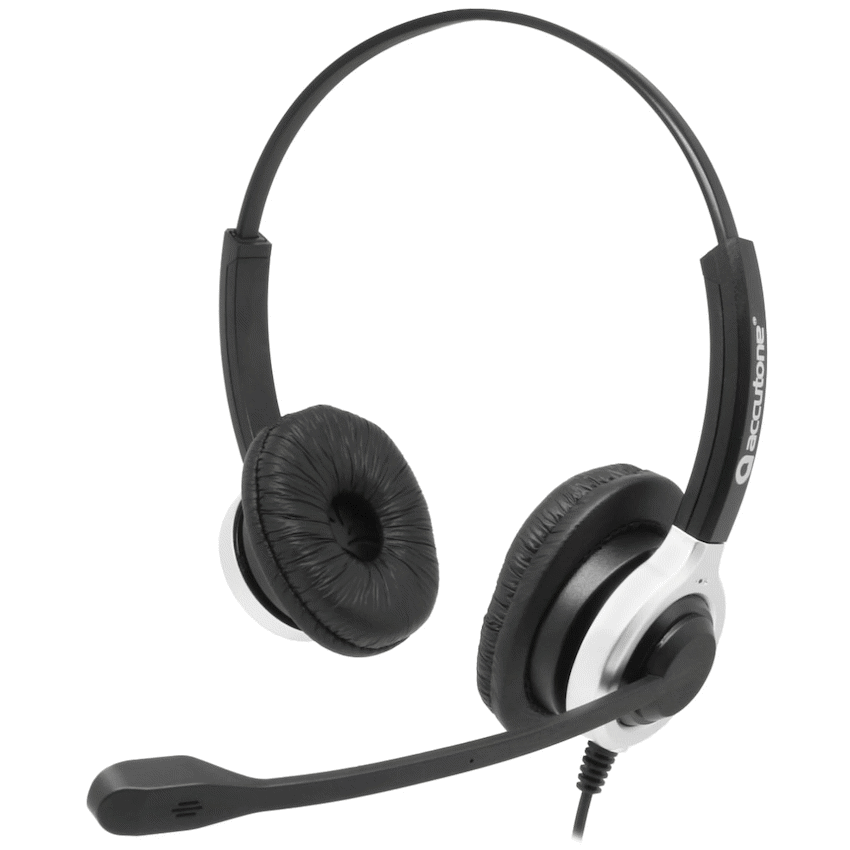 Accutone Audio WB610MKII Binaural Headset - Noise Cancelling - QD Connector